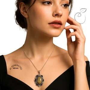 LABRADORITE GEMSTONE 925 SILVER PENDANT